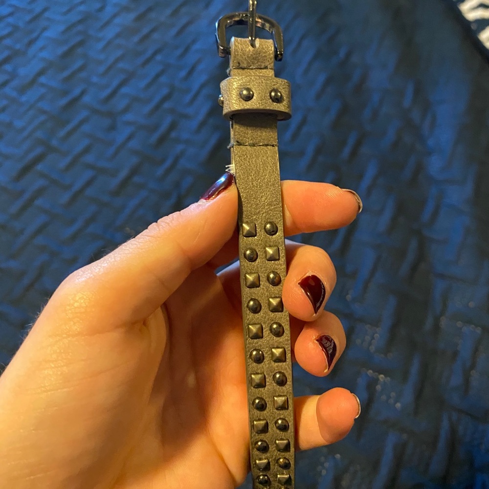 Grey studded belt